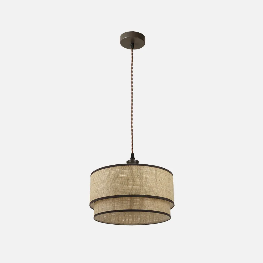 172894002 - Pendant light Roque 1xe27 Natural/brown Regx40x40 Cm
