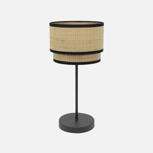 Sobremesa Alto Roque 1xe27 Natural/negro 60x30x30 Cm
