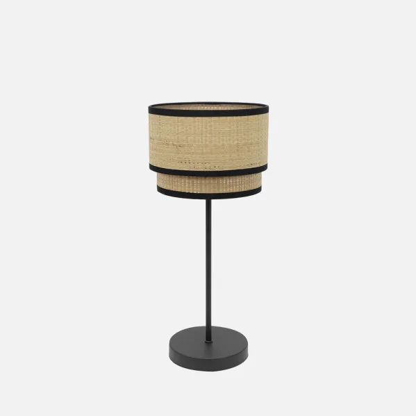 Lâmpada de Mesa Roque 1xe14 Natural/preto 41x18x18 Cm