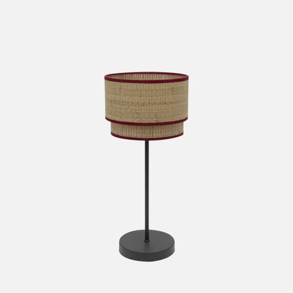 Table lamp Roque 1xe14 Natural/red 41x18x18 Cm