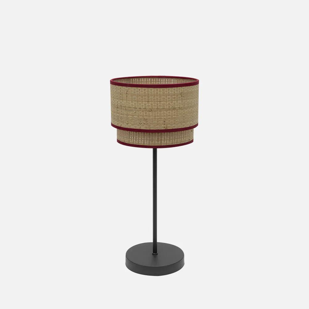 172871007 - Lâmpada de Mesa Roque 1xe14 Natural/vermelho 41x18x18 Cm