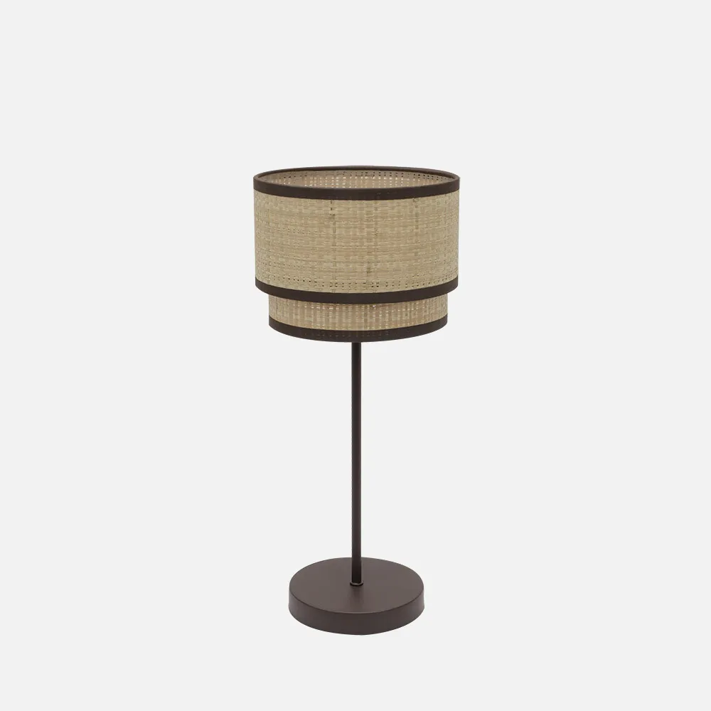 172871002 - Lâmpada de Mesa Roque 1xe14 Natural/ castanho 41x18x18 Cm