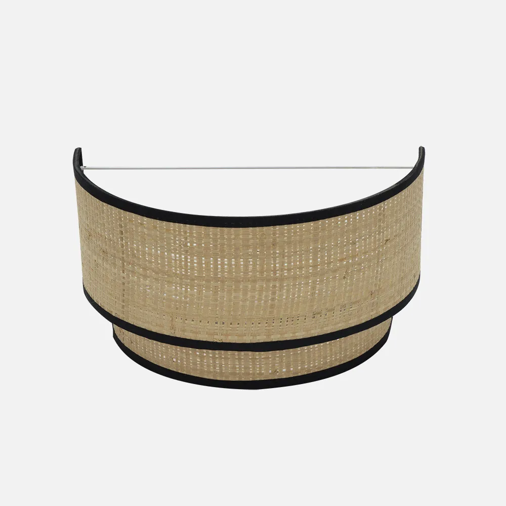 172861009 - Aplique Roque 1xe27 Natural/negro 17x30x15 Cm