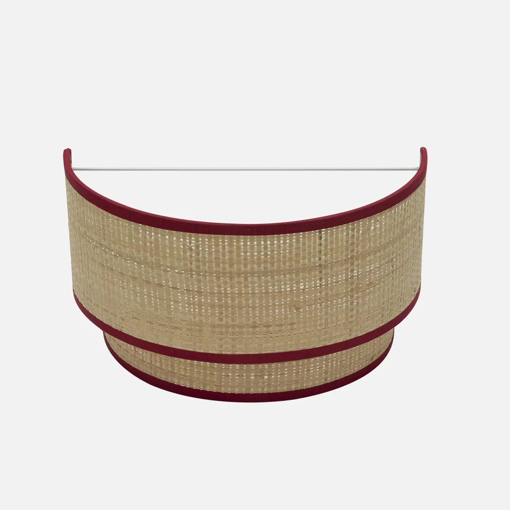 172861007 - Aplique Roque 1xe27 Natural/rojo 17x30x15 Cm