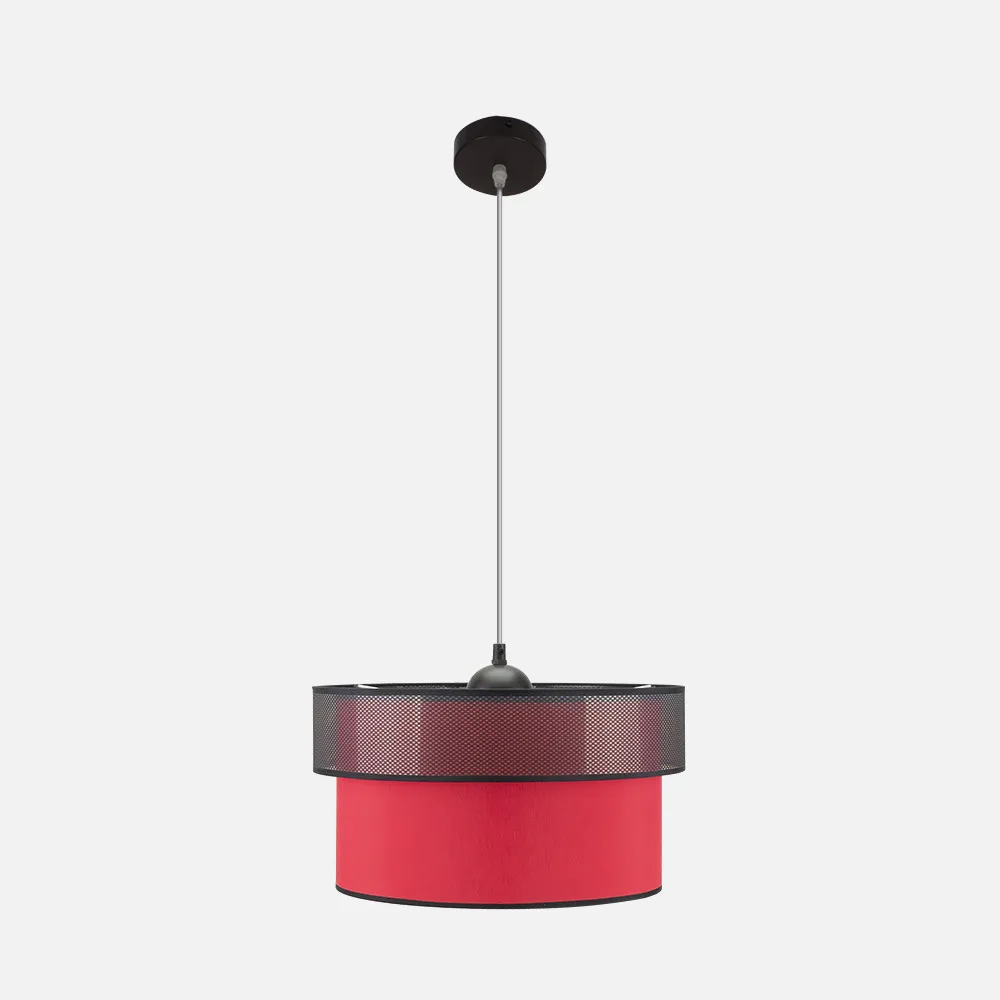 Colgante Félix Negro/rojo 1xe27 Regx40x40 Cm