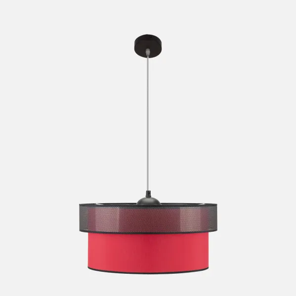 Colgante Felix Negro/rojo 1xe27 Regx50x50 Cm