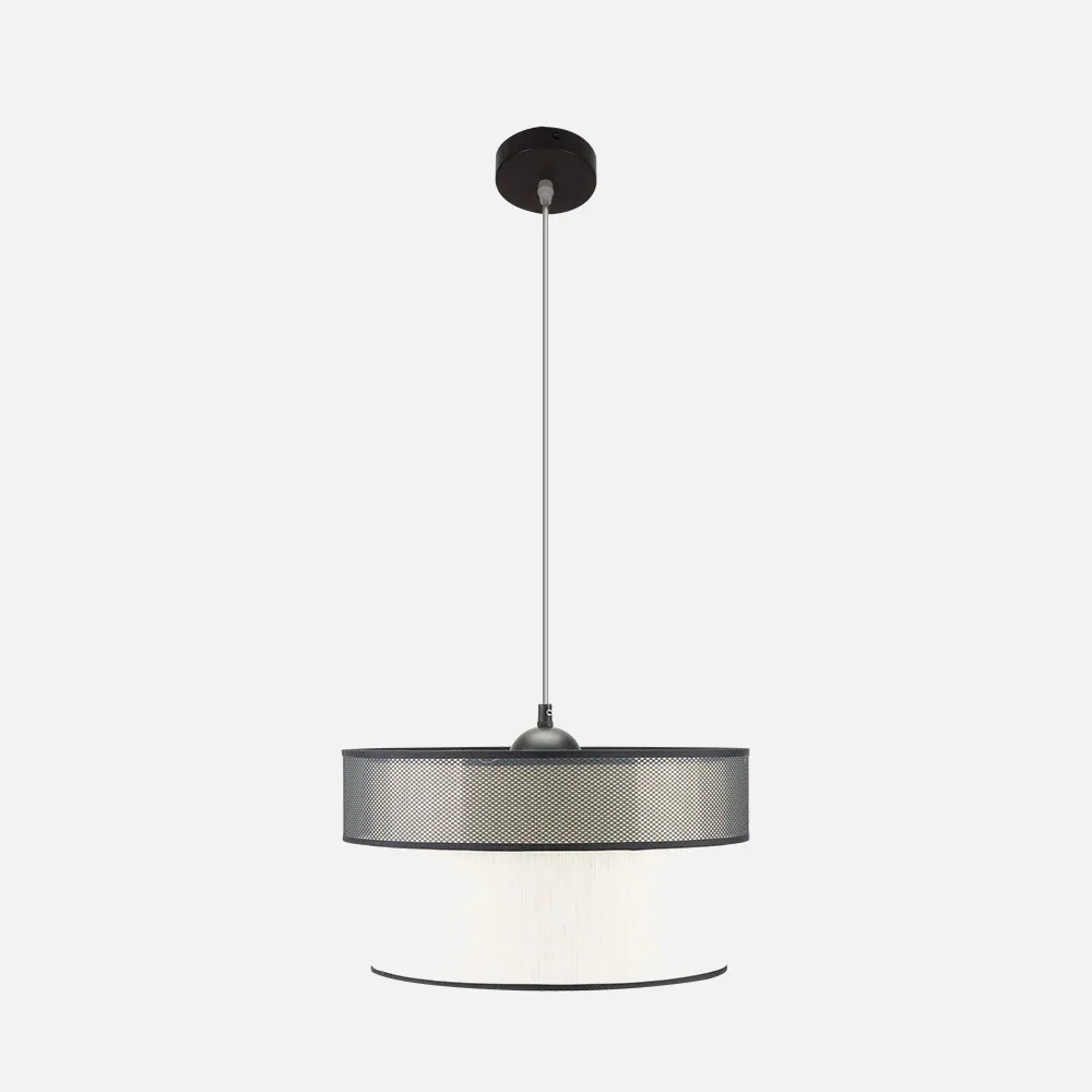 172994001 - Colgante Felix Negro/blanco 1xe27 Regx40x40 Cm