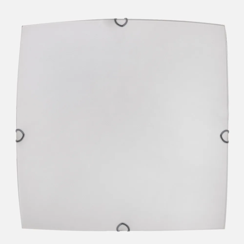 Plafon Cuadrado Ayla 3xe27 Blanco 40x40x7 Cm