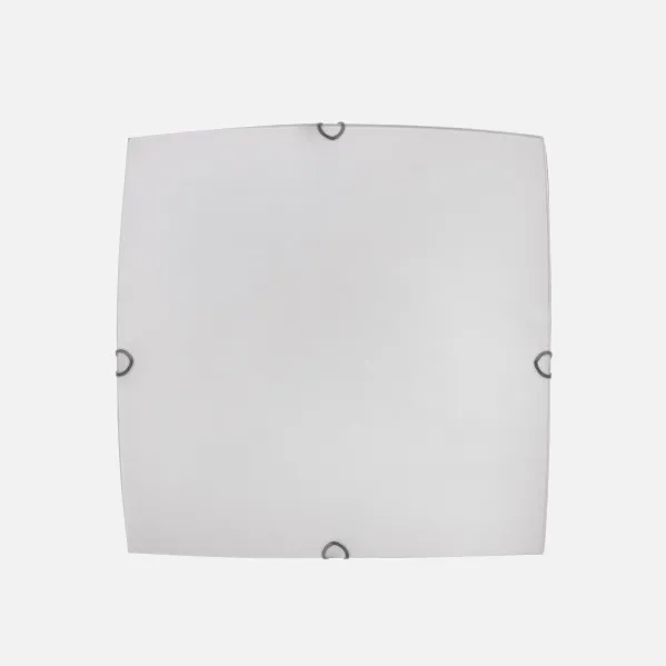 Ayla Lâmpada de tecto quadrado 2xe27 Branco 30x30x7 Cm