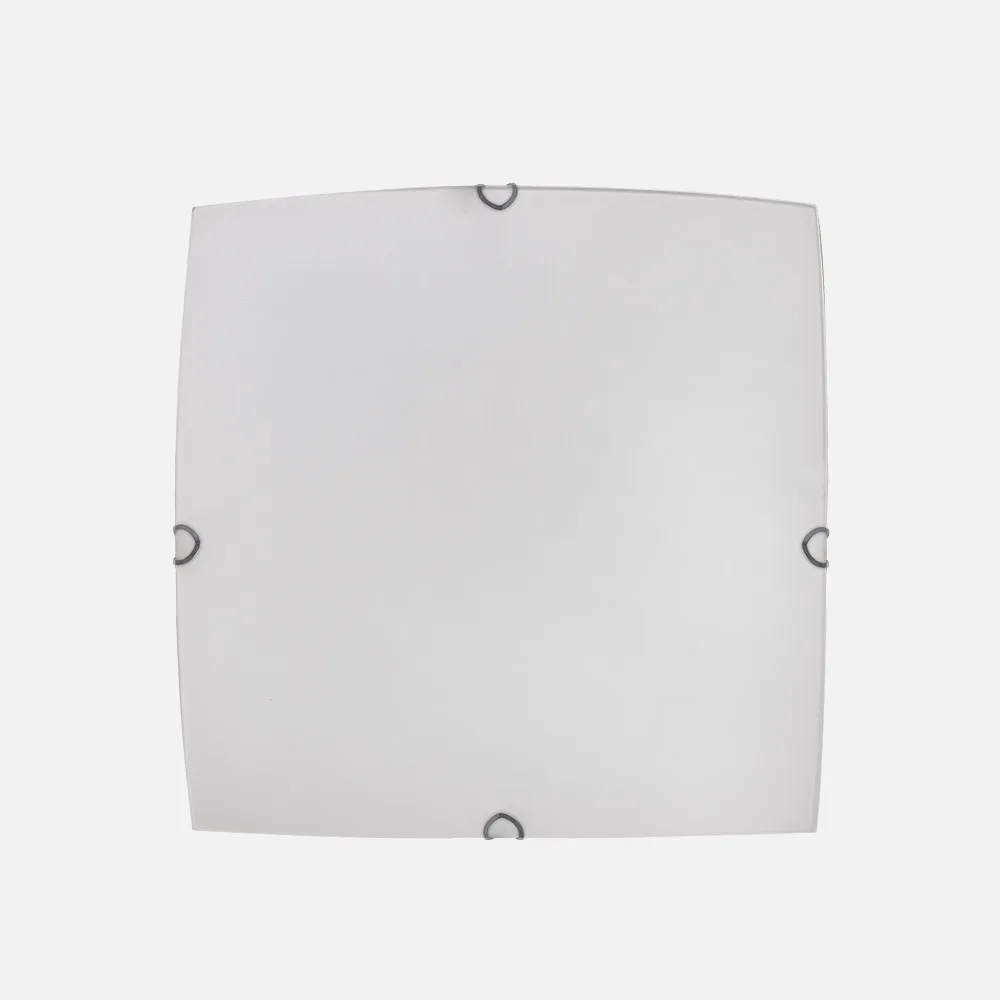 Plafon Cuadrado Ayla 2xe27 Blanco 30x30x7 Cm