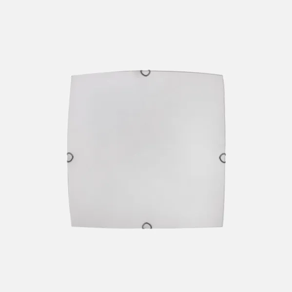 Plafon Cuadrado Ayla 1xe27 Blanco 25x25x6 Cm