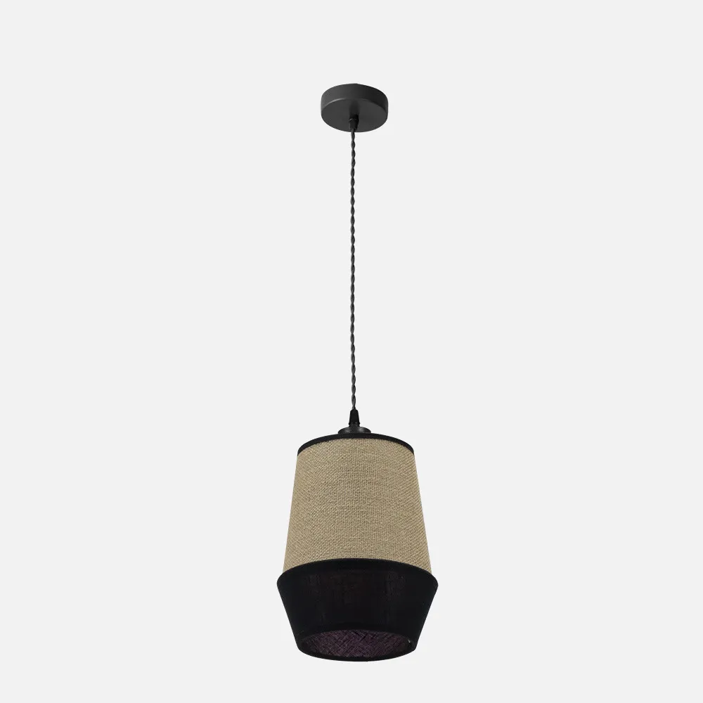 173993009 - Colgante Campana 1xe27 Saco/negro Regx30x30 Cm
