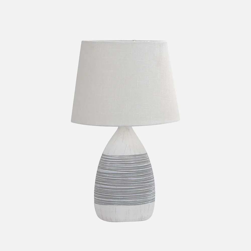 Sobremesa Ceramica Sax 1xe27 Blanca Pant. Blanca 42x25x25 Cm
