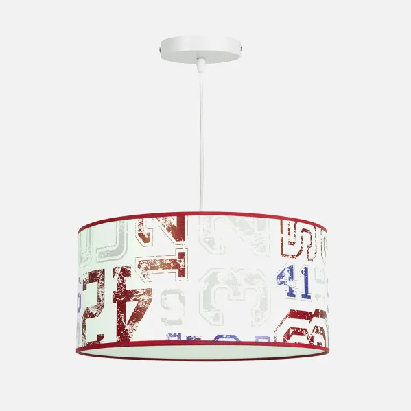 Dorsal Pendant 1xe27 Vermelho Regx35d