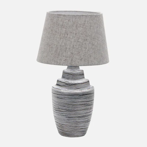 Table lamp Ceramic Tui 1xe27 Zinc Lampshade Grey 41,5x24x24 Cm