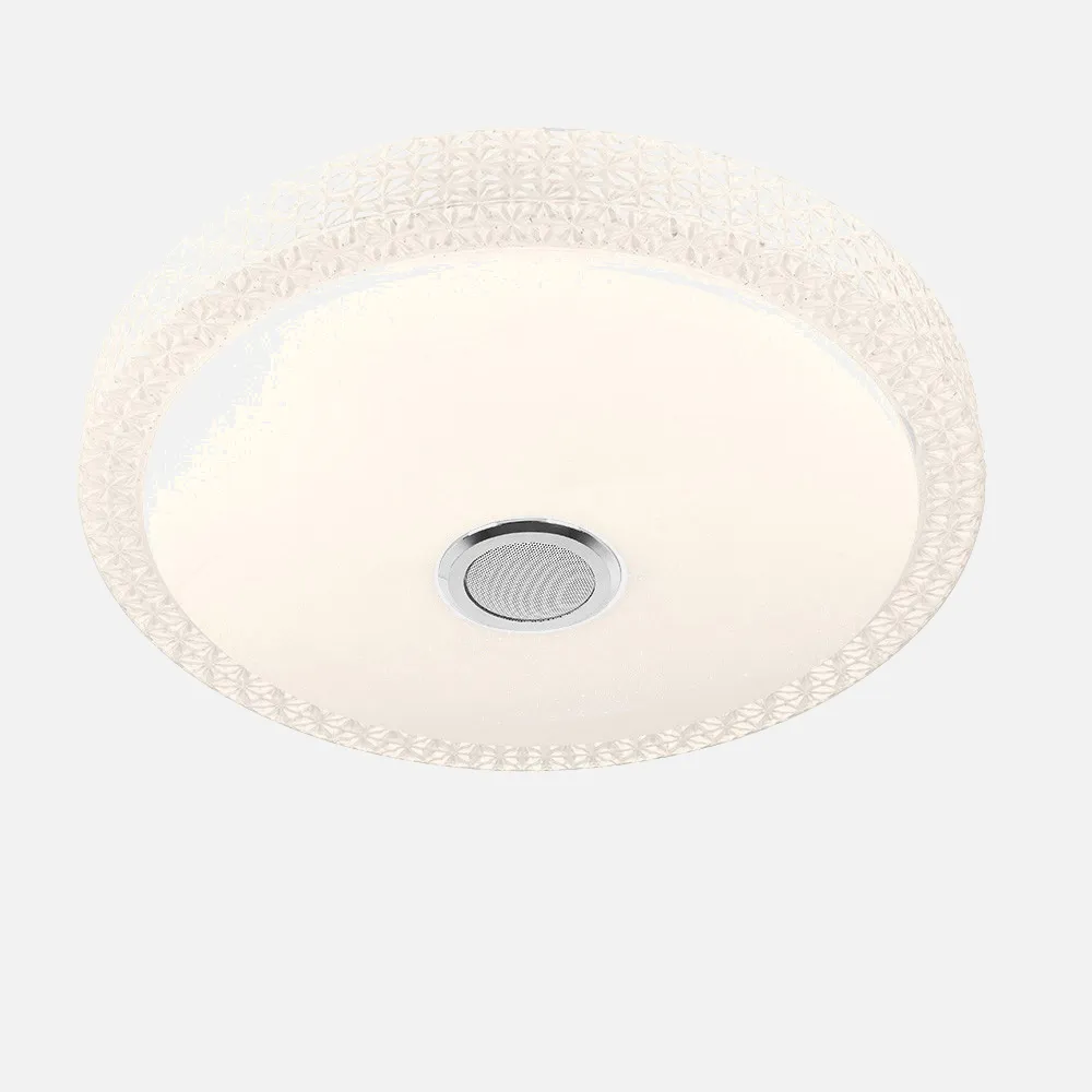 Plafon 72w Zaid 3000-4000-6500k Rgb Blan/transp Buetooth 10x50x50 Cm Remoto,reg.int.memoria.altavoz 5760lm