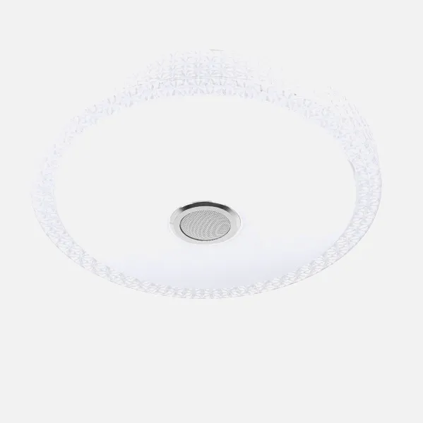 Plafon 72w Zaid 3000-4000-6500k Rgb Blan/transp Buetooth 10x50x50 Cm Remoto,reg.int.memoria.altavoz 5760lm