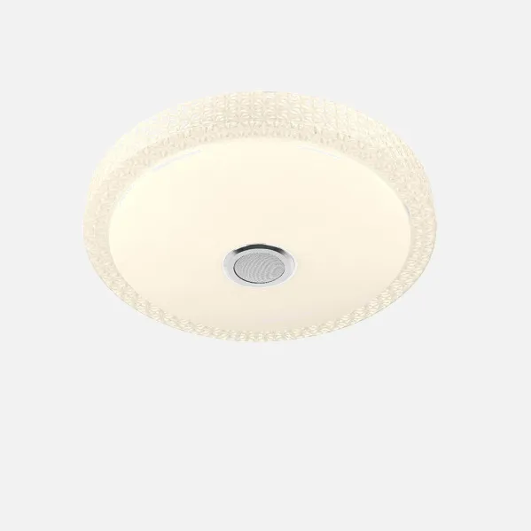 Plafon 48w Zaid 3000-4000-6500k Rgb Blan/transp Bluetooth 7x38x38 Cm Remoto,reg.int.memoria.altavoz 3744lm