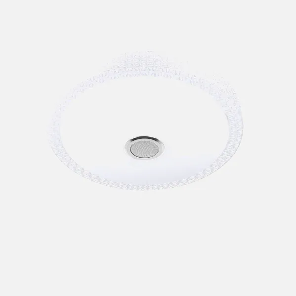 Plafon 48w Zaid 3000-4000-6500k Rgb Blan/transp Bluetooth 7x38x38 Cm Remoto,reg.int.memoria.altavoz 3744lm