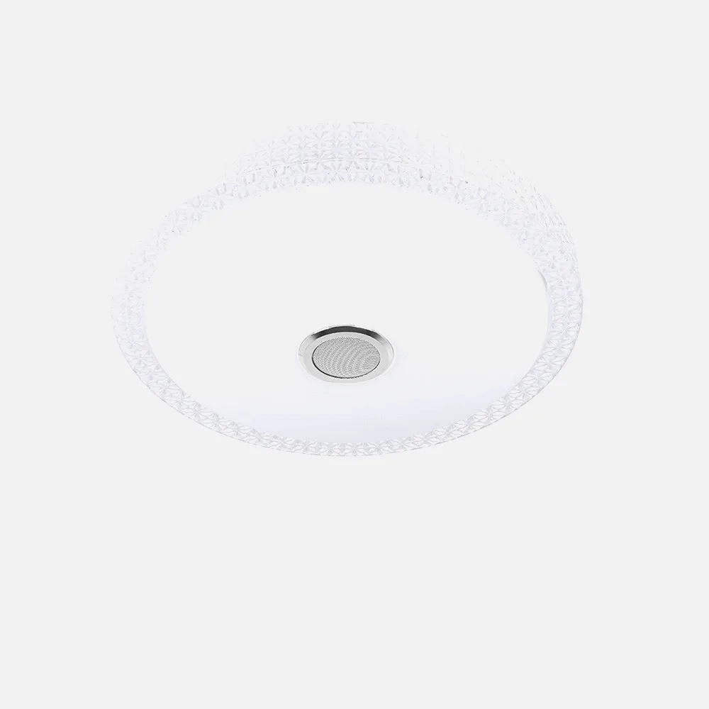 Plafon 48w Zaid 3000-4000-6500k Rgb Blan/transp Bluetooth 7x38d Remoto,reg.int.memoria.altavoz 3744lm