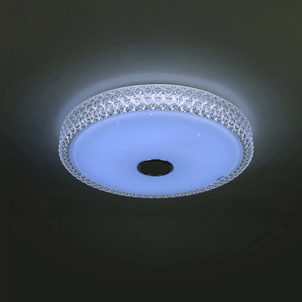 Plafon 72w Zaid 3000-4000-6500k Rgb Blan/transp Buetooth 10x50x50 Cm Remoto,reg.int.memoria.altavoz 5760lm