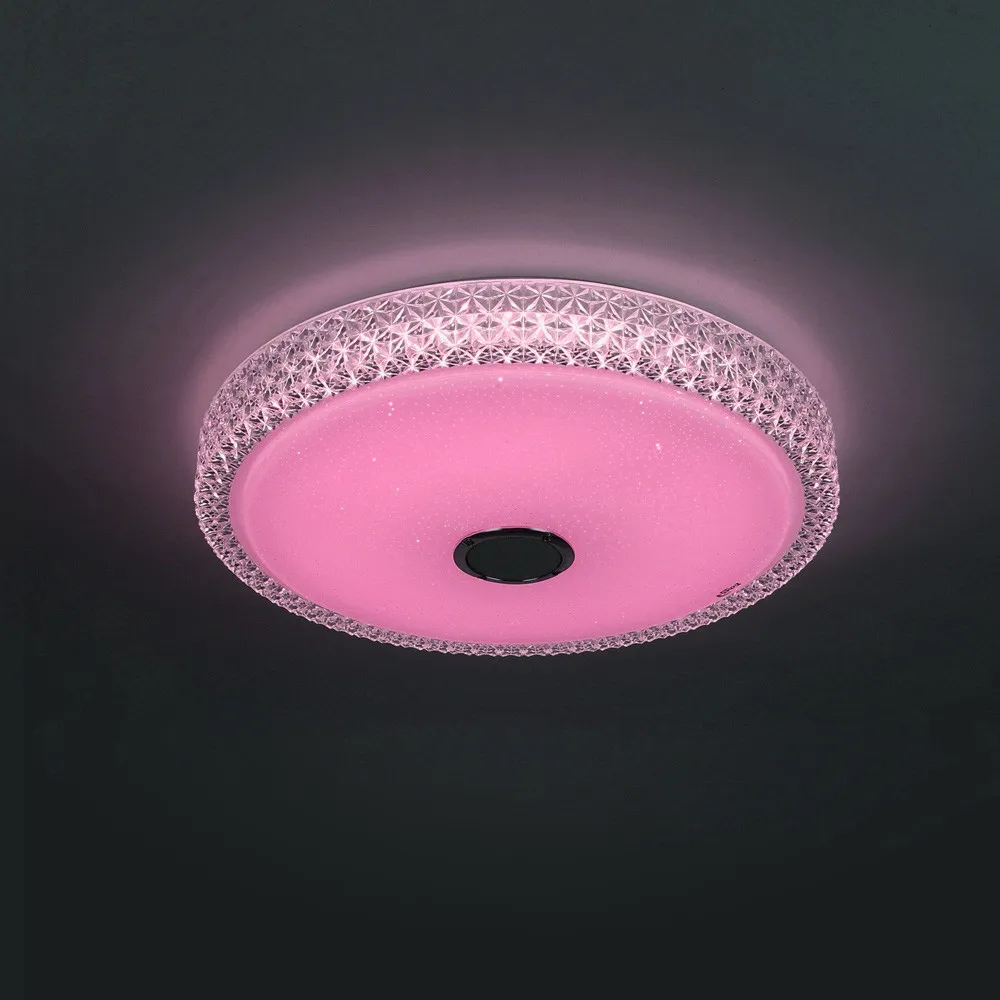 Plafon 48w Zaid 3000-4000-6500k Rgb Blan/transp Bluetooth 7x38d Remoto,reg.int.memoria.altavoz 3744lm