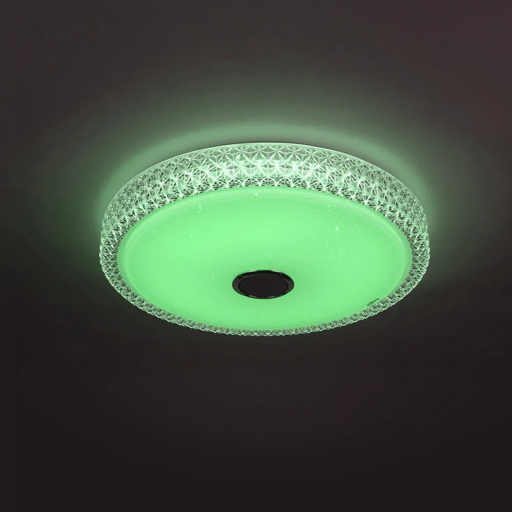 Plafon 48w Zaid 3000-4000-6500k Rgb Blan/transp Bluetooth 7x38d Remoto,reg.int.memoria.altavoz 3744lm