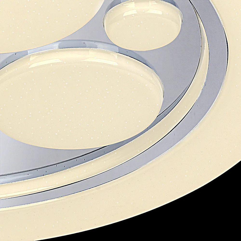 Plafon 96w Kuno 3000-4000-6500k Blan/cromo 7488lm 5x49x49 Cm Remoto,reg.int,memoria,estrella