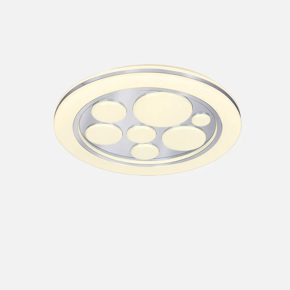 Plafon 72w Kuno 3000-4000-6500k Blanco/cromo 5616lm  5x39x39cm Remoto,reg.int,memoria