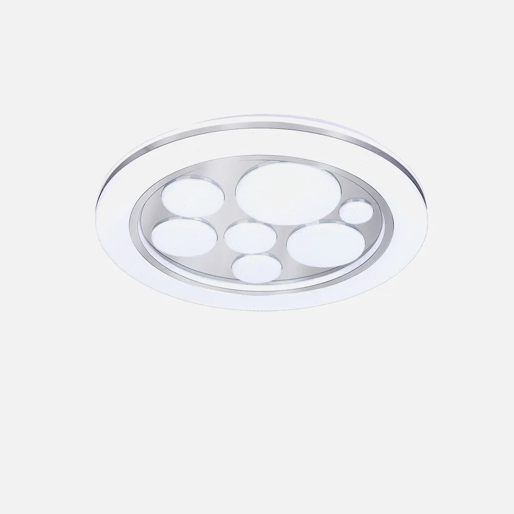 Plafon 72w Kuno 3000-4000-6500k Blanco/cromo 5616lm  5x39x39cm Remoto,reg.int,memoria