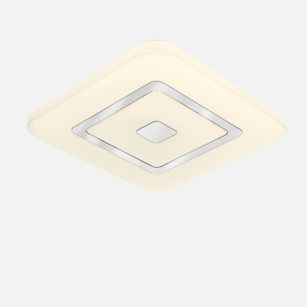 Plafon 96w Ezra Blanco/cromo 3000-4000-6500k 7488lm 5x54x54cm Remoto+reg.int+memoria