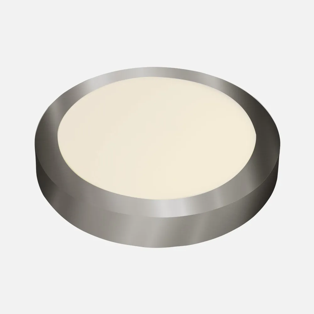 Downlight Superf.diabasa 24w 4000k Niquel Redondo 2040lm 3,5x30x30 Cm