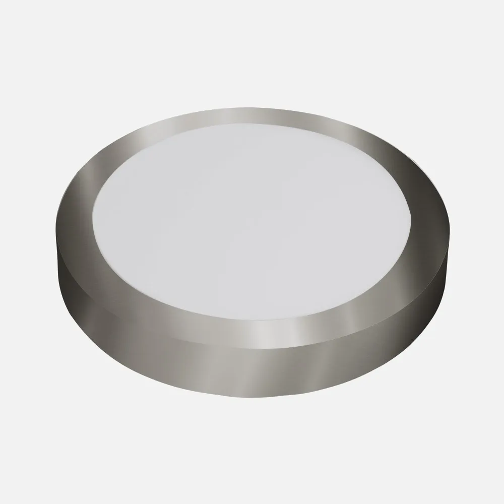 Downlight Superf.diabasa 24w 4000k Niquel Redondo 2040lm 3,5x30x30 Cm