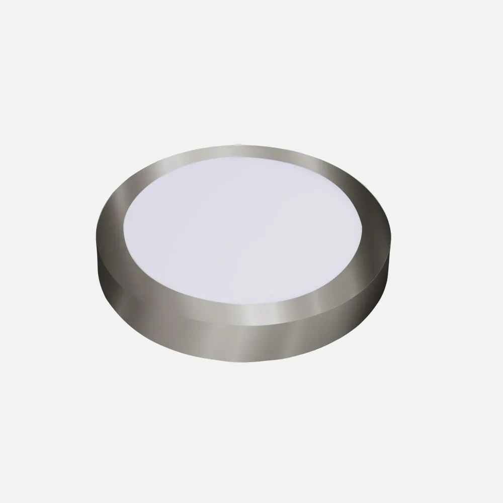 Downlight Superf.diabasa 18w 6500k Niquel Redondo 1530lm 3,5x22,5x22,5 Cm