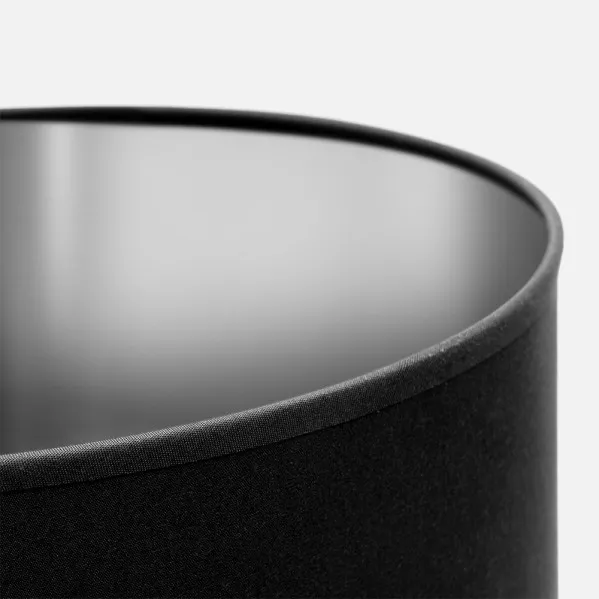Table lamp Ceramic Roa 1xe27 Chrome Lampshade Black 51x30x30 Cm