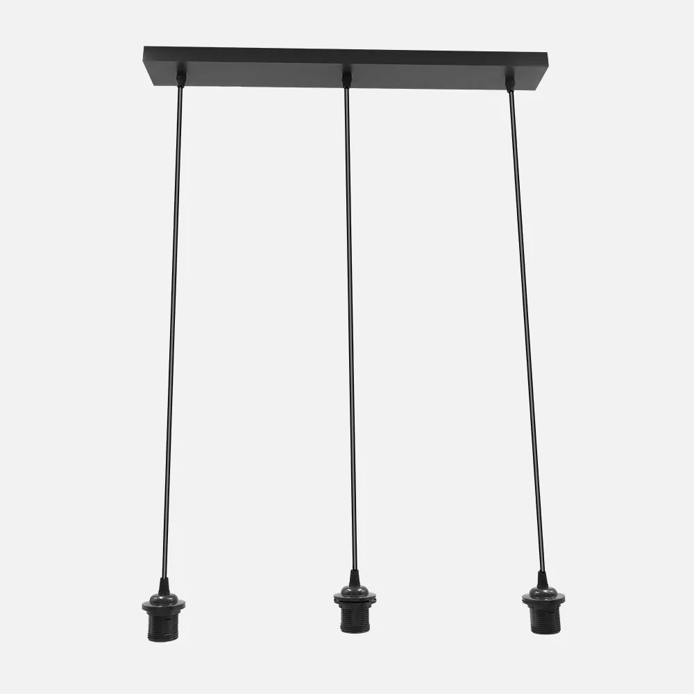 201293R09 - Armazon Regleta Nia 3xe27 Negro Regx60x6cm