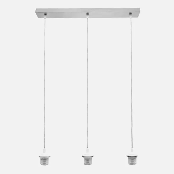Armazón Regleta Nia 3xe27 Cromo Regx60x6cm