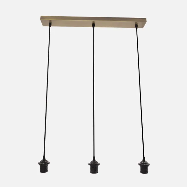 Armazon Regleta Nia 3xe27 Cuero Regx60x6cm