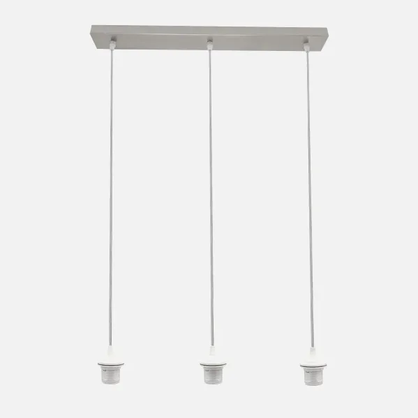 Armazon Regleta Nia 3xe27 Niquel Regx60x6cm