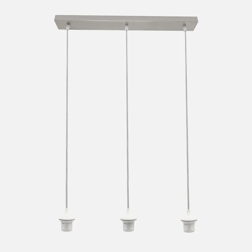 Armazon Regleta Nia 3xe27 Niquel Regx60x6cm