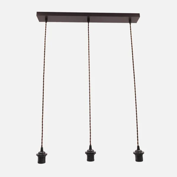 Armazon Regleta Nia 3xe27 Marron Reggx60x6cm