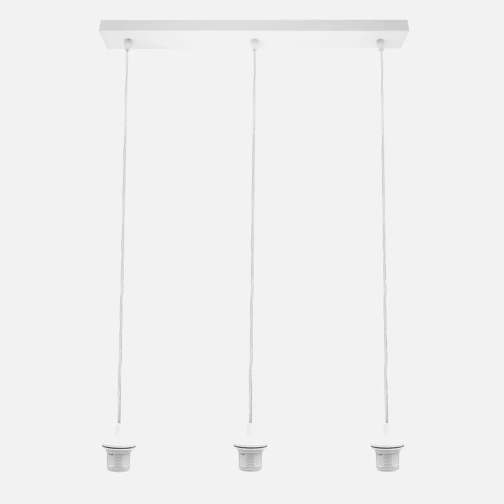 201293R01 - Armazon Regleta Nia 3xe27 Blanca Regx60x6cm