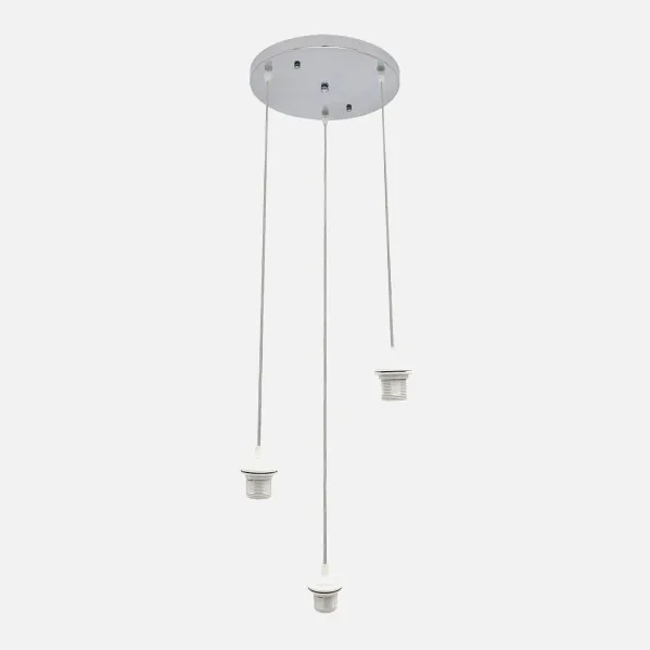 Armazon Plafon Nia 3xe27 Cromo Regx30x30cm