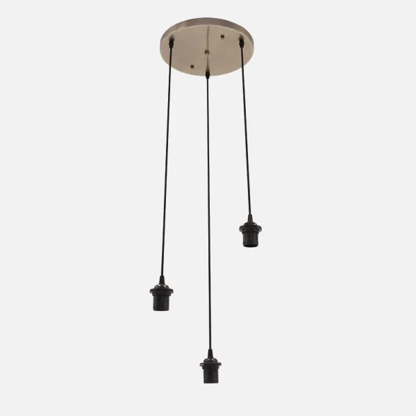 Armazon Plafon Nia 3xe27 Cuero Regx30x30cm