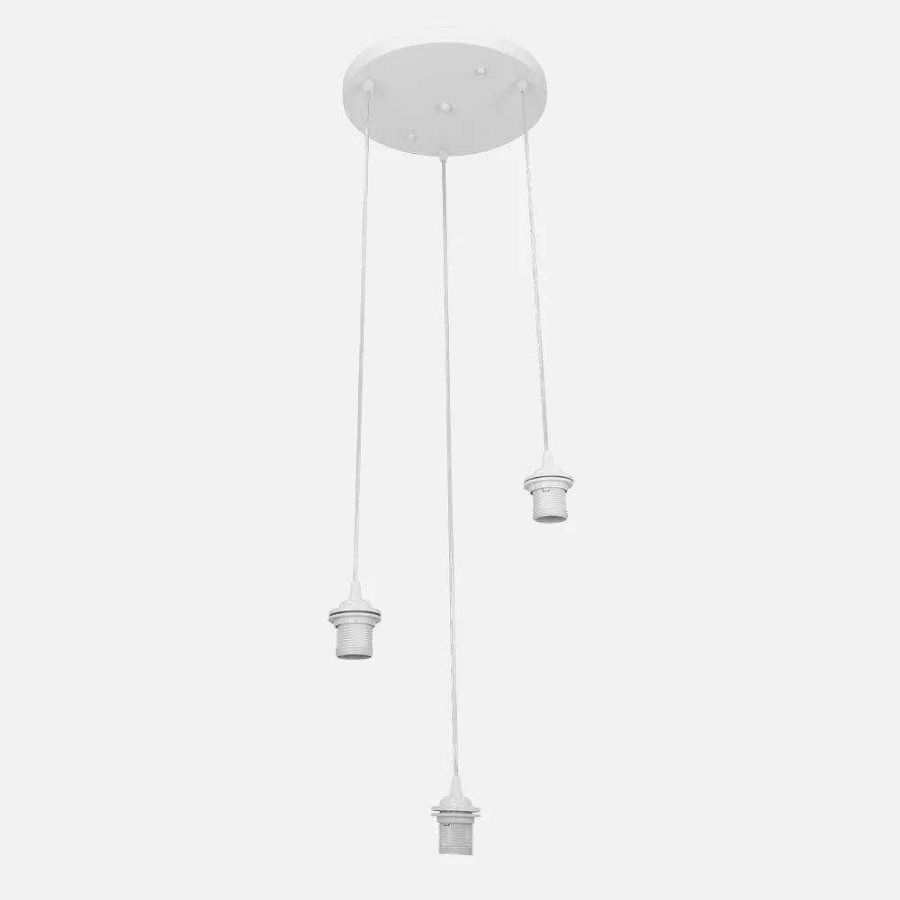 201283C01 - Armazon Plafon Nia 3xe27 Blanco Regx30x30cm