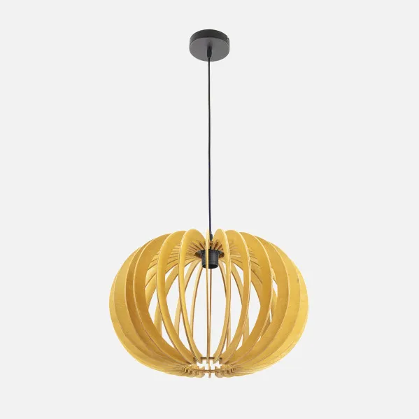 Pendant light Olmo 1xe27 Wood Natural Regx45x45 Cm