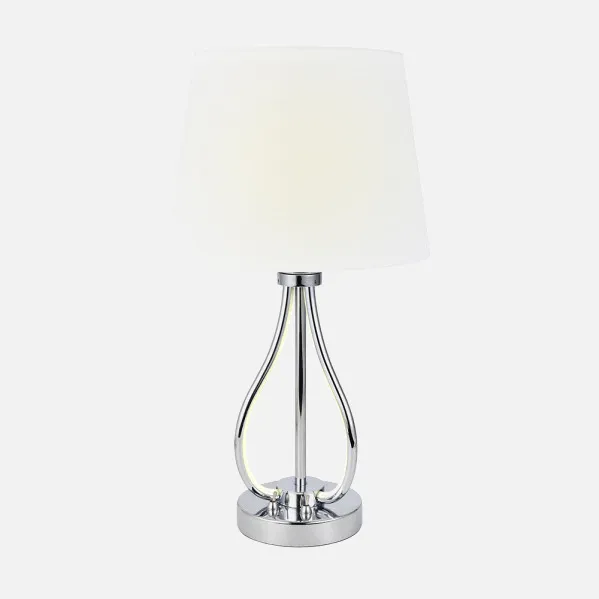 Table lamp Dubrovnik 9w 4000k+ 1xe27 Chrome 675 Lm Double Lit 46x26x26 Cm