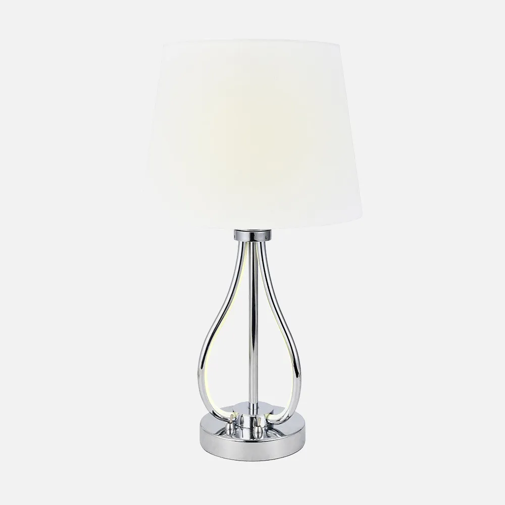 Sobremesa Dubrovnik 9w 4000k+ 1xe27 Cromo 675 Lm Doble Encendido 46x26x26 Cm