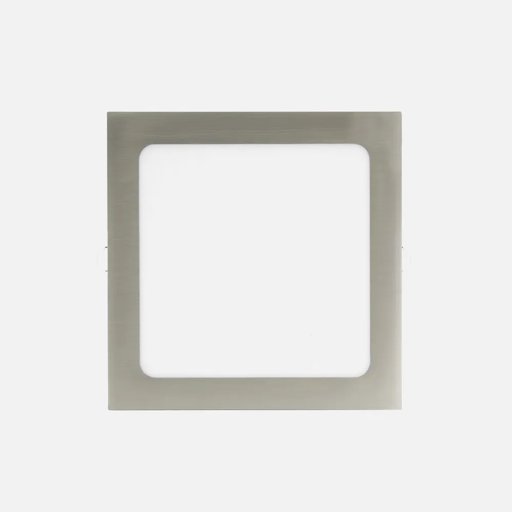 Downlight Basalto 18w 6500k Niquel Cuadrado   1530lm 2,5x22,5x22,5 Cm Corte 20,5x20,5 Cm
