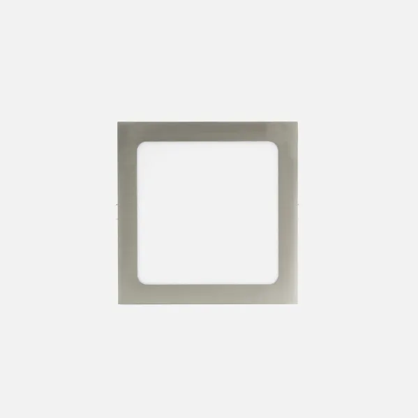 Downlight Basalto 12w 6500k Nickel Square 1080lm 2,5x17x17 Cm Cut-out 15,5x15,5 Cm